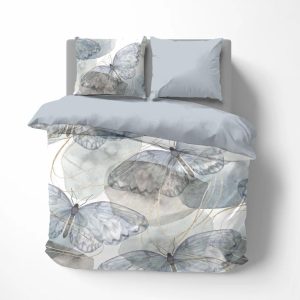 dekbedovertrekken vlinder grijs