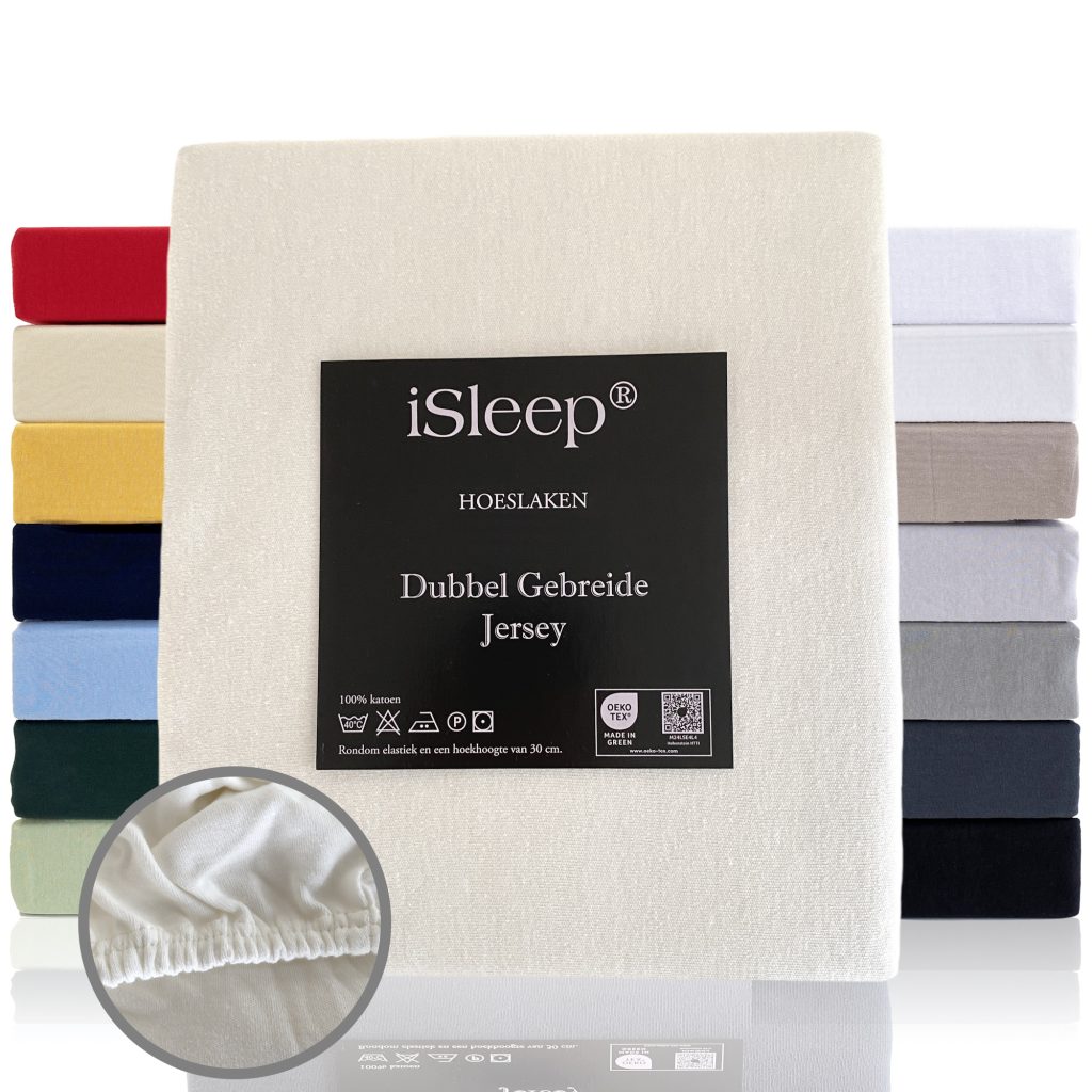 iSleep hoeslakens dubbel jersey